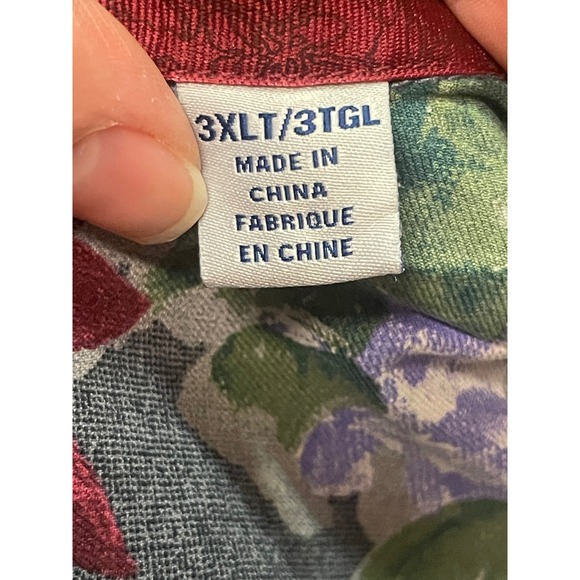 Tommy Bahama Mens 3XLT Silk Hawaiian Shirt Floral Woody Surf Wagon Gray 3TGL - Picture 5 of 7